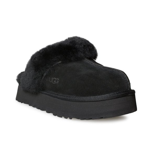 UGG Disquette Black Slippers - Women's - Picture 2 of 6